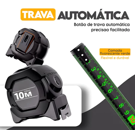 Trena Profissional Fluorescente - Fita Métrica De Aço Inoxidável Carbono De Alta Precisão