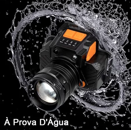 Lanterna de Cabeça LED Premium | Sensor por Movimento, Alcance de Até 500m e Bateria de Longa Duração