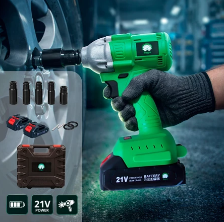Revoria Impact ProX™ 21V — Potência Profissional de 350Nm | Chave de Impacto Sem Fio 3200RPM com Kit Completo + 2 Baterias