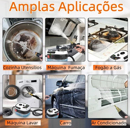 VaporJet X™ 2500W - Limpador a Vapor Pressurizado de Alta Temperatura com Kit Completo de Escovas | Edição Premium