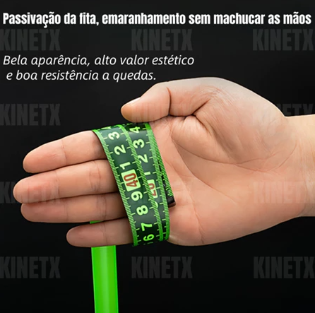 Trena Profissional Fluorescente - Fita Métrica De Aço Inoxidável Carbono De Alta Precisão