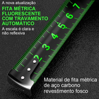 Trena Profissional Fluorescente - Fita Métrica De Aço Inoxidável Carbono De Alta Precisão