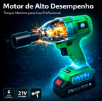 Revoria Impact ProX™ 21V — Potência Profissional de 350Nm | Chave de Impacto Sem Fio 3200RPM com Kit Completo + 2 Baterias