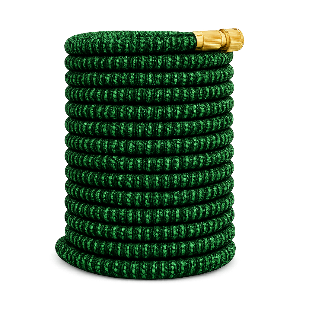 Mangueira Expansível 37 Metros - Reforçada, Grossa - Conectores em aço dourado - Com Bico 8 Jatos - versão exclusiva
