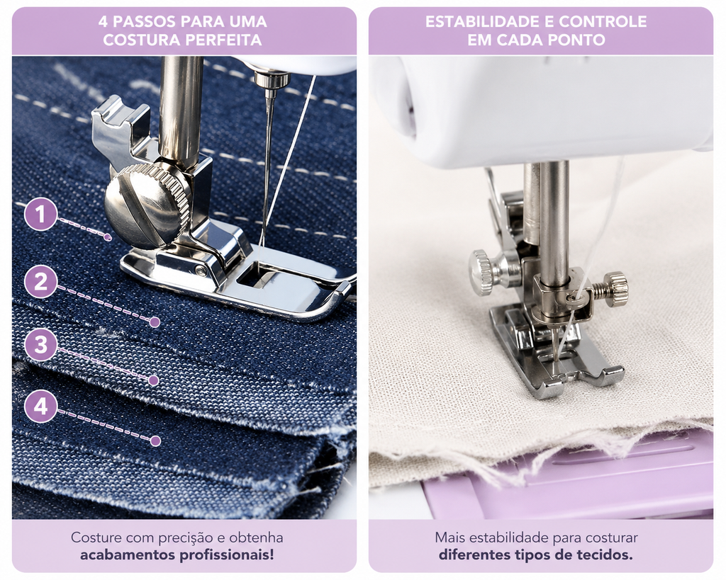 Máquina de Costura Elétrica Portátil | 12 Pontos | Costuras e Reparos Domésticos