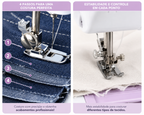 Máquina de Costura Elétrica Portátil | 12 Pontos | Costuras e Reparos Domésticos