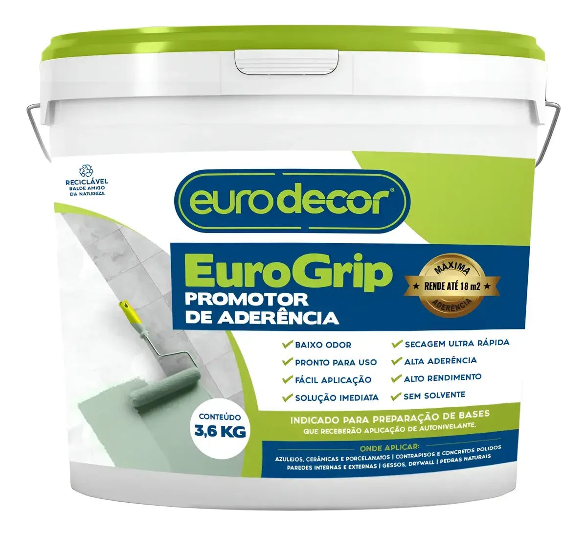 Primer Promotor De Aderência Piso Parede Cerâmica 3.6kg