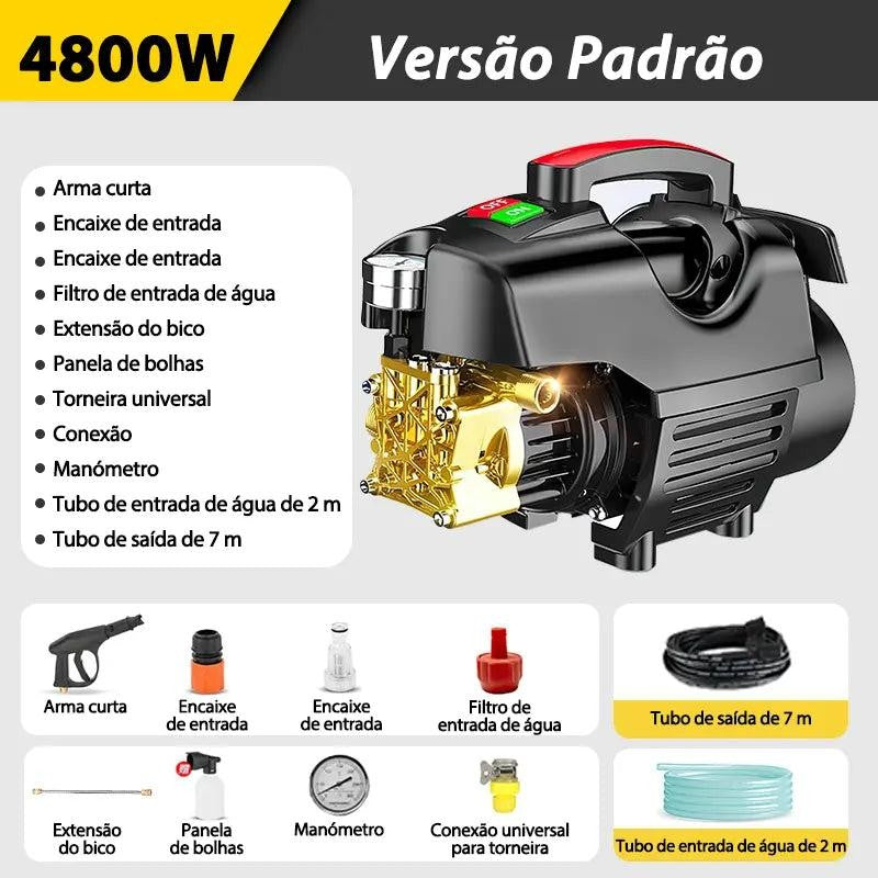 TurboJet™ - Lavadora de Alta Pressão 4800W 245 Bar – Motor por Indução | 127V ou 220V