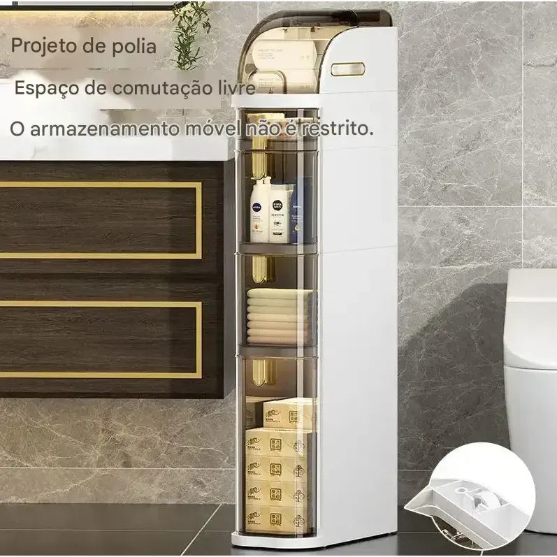 Gaveteiro Organizador FlexMove™ Premium – Multiuso com Rodinhas para Banheiro, Cozinha, Quarto e Lavanderia
