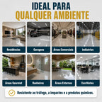 Piso Líquido Epóxi com Acabamento Profissional - Alto Brilho + Ferramentas de Aplicação