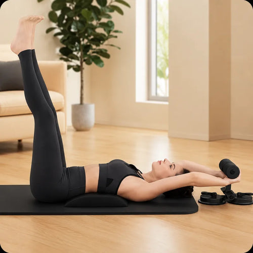 Aparelho Abdominal com Ventosas | 3 Níveis de Ajuste | Proteção para Barriga e Joelhos