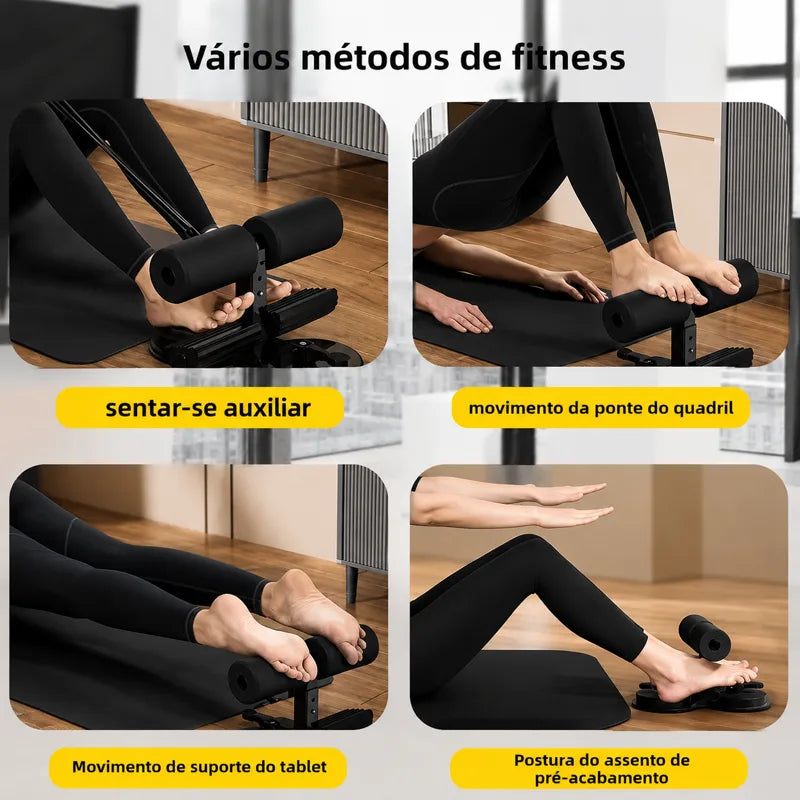 Aparelho Abdominal com Ventosas | 3 Níveis de Ajuste | Proteção para Barriga e Joelhos